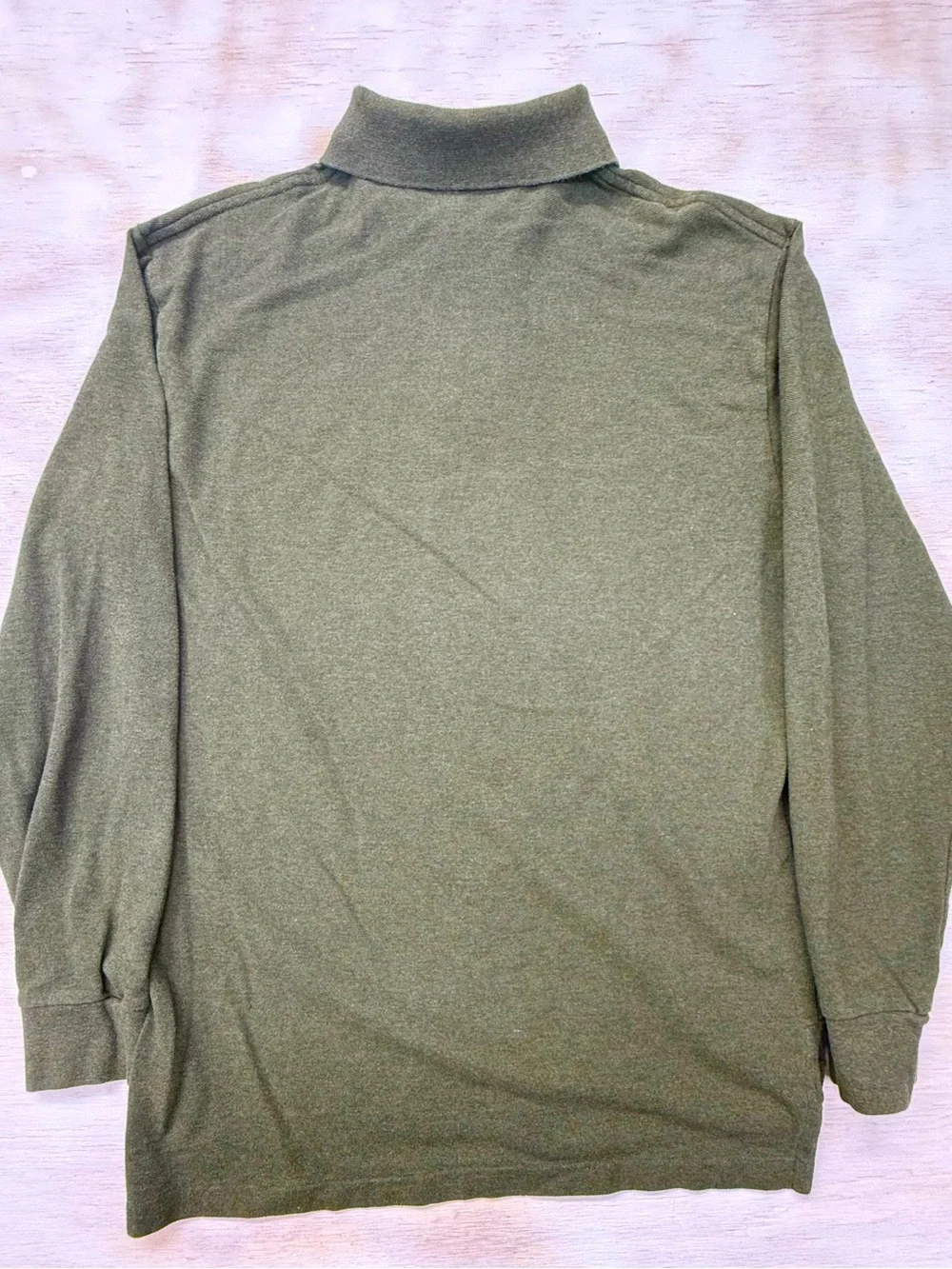 Polo by Ralph Lauren Men's Medium Olive Long-Sleeve Polo Shirt